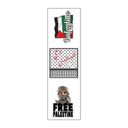[HH00007584] دمي فلسطيني Vinyl Sticker Pack Reusable &amp; Waterproof