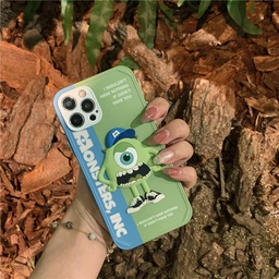 [HH00008122] IPhone 13 Pro Max Plastic Protective Transparent Cover - Michael Wazowski Design