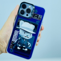 [HH00008126] iPhone 13 Pro Max Protective Case Camera Frame Bear Design