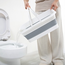 [HH00009722] طبق 12 لتر للغسيل والتنظيف بعجلات لسهولة الحركة سيليكون قابل للطي لسهولة التخزين بيد