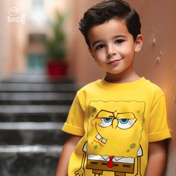 Spongebob Squarepants تيشيرت اطفال قطن باللون الاصفر
