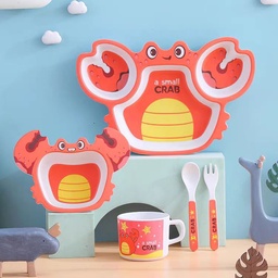 [HH00013557] طقم طعام للاطفال 5 قطع شكل كابوريا