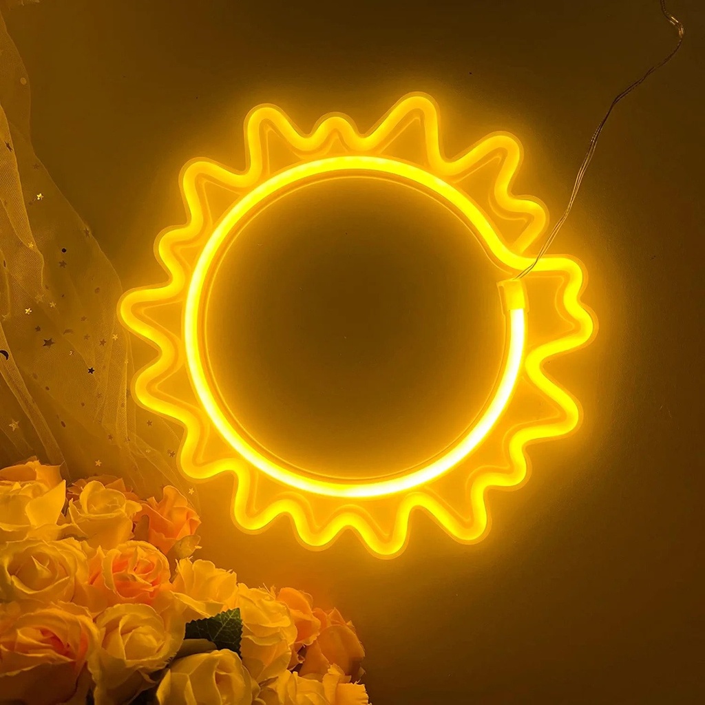 Sun Neon Led Light Sign Art Decor