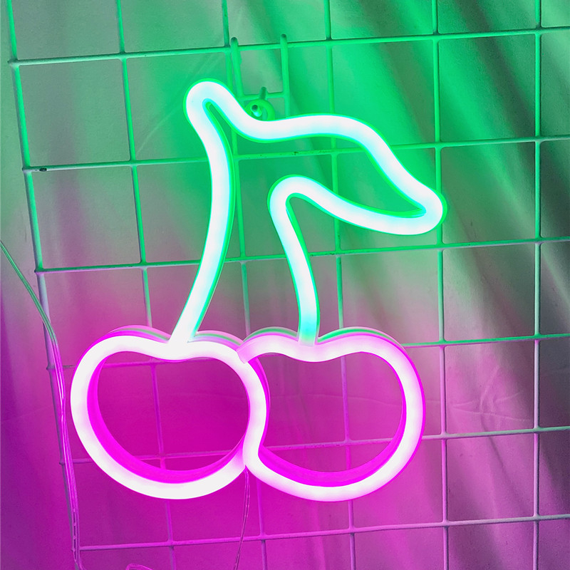 Cherry Fruit Neon Led Light Sign Art Decor 45*35 Cm
