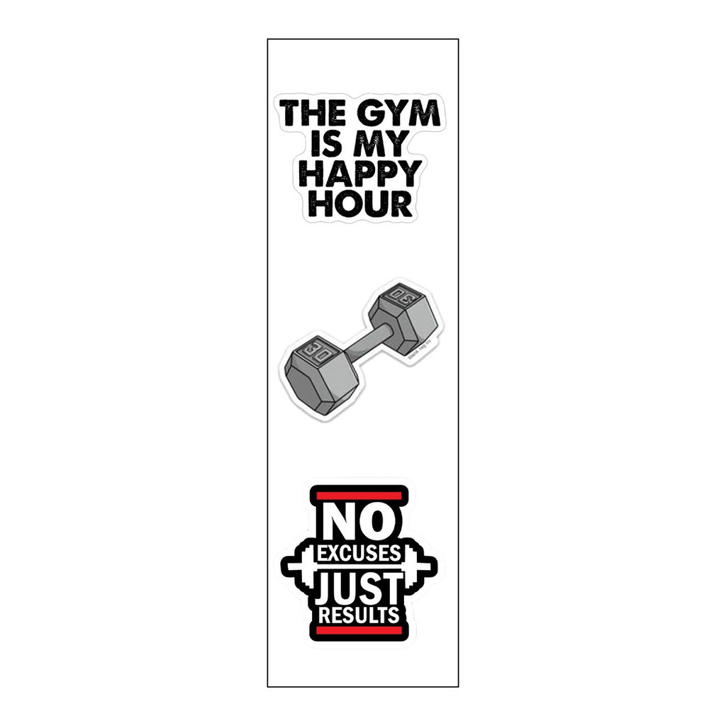 Gym Vinyl Sticker Pack Reusable &amp; Waterproof
