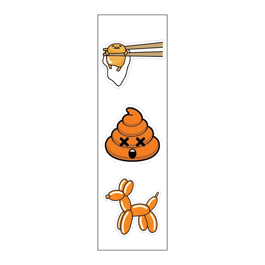 I 🧡 Orange Vinyl Sticker Pack Reusable &amp; Waterproof