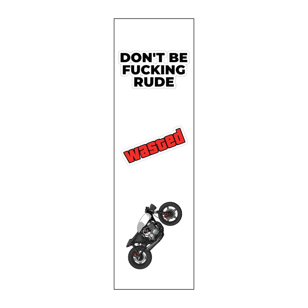 Wasted Vinyl Sticker Pack Reusable &amp; Waterproof