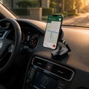 حامل موبايل مغناطيسي قابل للطي للسيارة بقاعدة شفط قوية ودوران 360 درجة