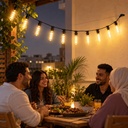فرع نور 10 لمبات بطول 5 متر لتزيين الحدائق والأسطح