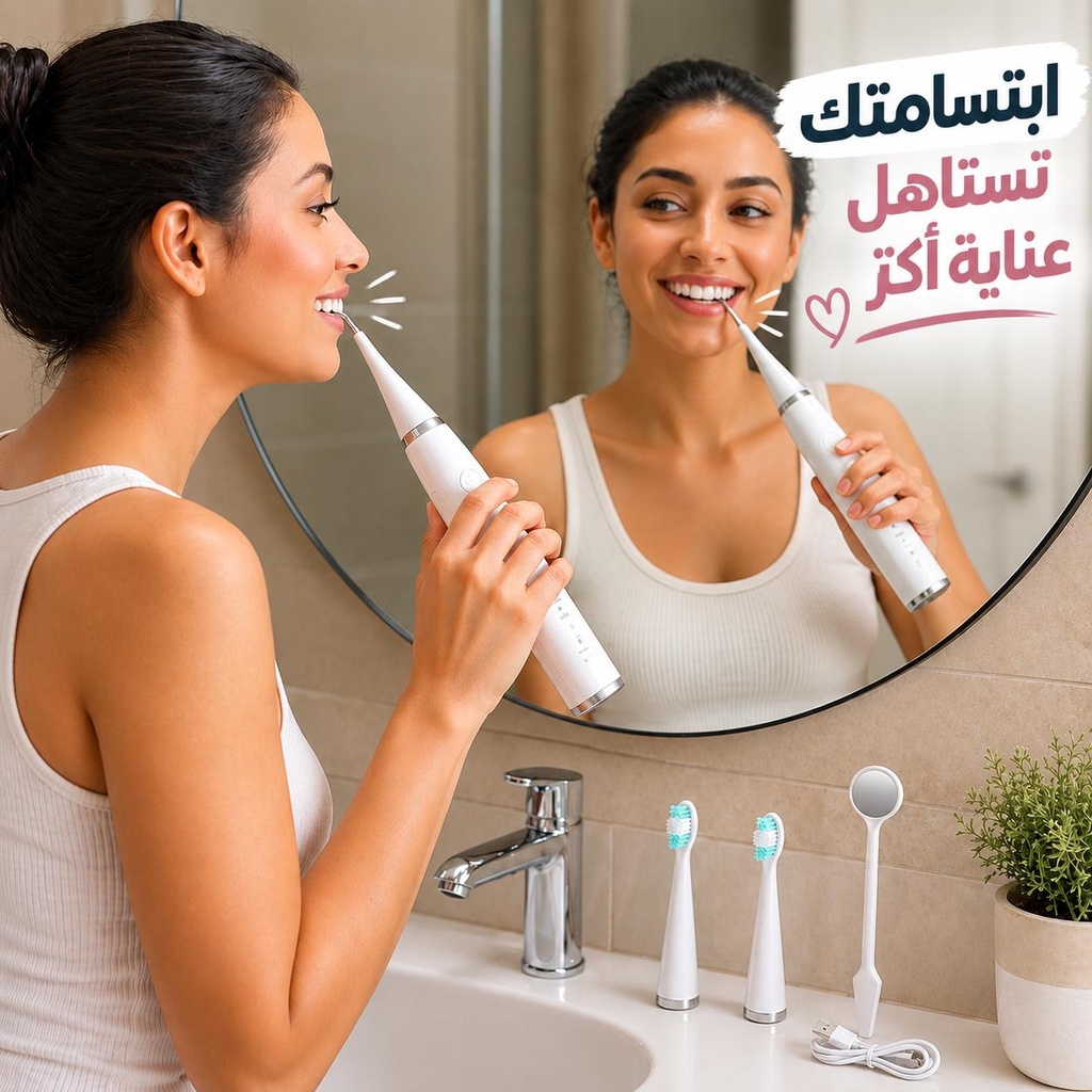 فرشة كهربائية لتنظيف الأسنان بالموجات فوق الصوتية 31000 مع 5 أوضاع لإزالة الجير والبلاك