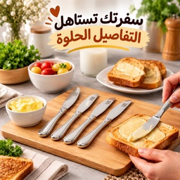 [HH00018902] طقم سكاكين عشاء 12 قطعة استانلس ستيل تركي باللون الفضي