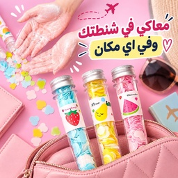 [HH00035912] صابون ورقي مجفف بتصميم الزهور لغسل اليدين خارج المنزل بروائح منعشة