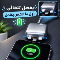 [HH00035951] شاحن تايب سي بخاصية الفصل التلقائي لحماية بطارية الهاتف من الشحن الزائد