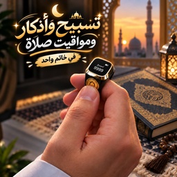[HH00016071] خاتم تسبيح وذكر ديجيتال بشاشة ليد قابل للشحن