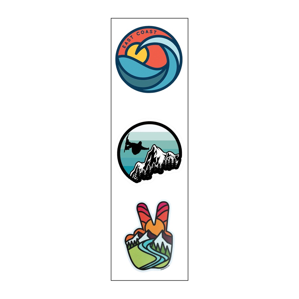 Summer Vibes Vinyl Sticker Pack Reusable &amp; Waterproof
