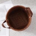 طقم باسكت تخزين 3 قطع بمقاسات مختلفة منسوج من الرتان