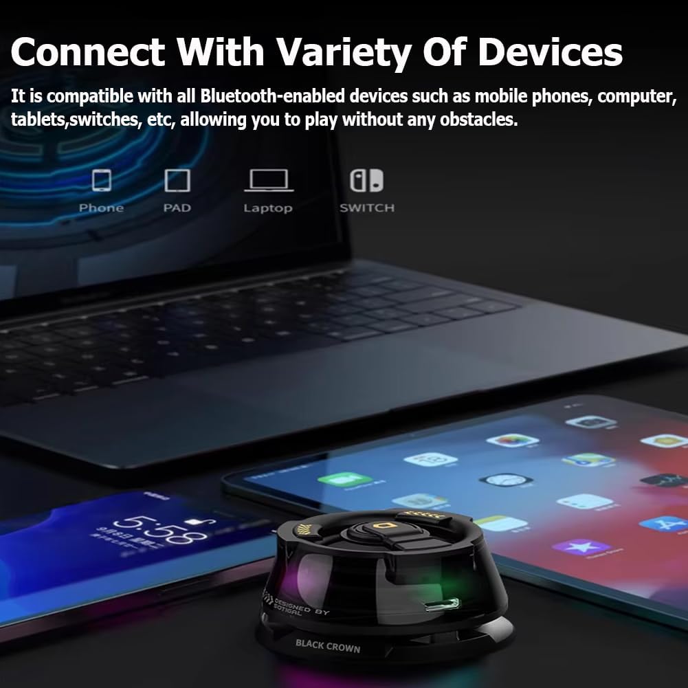 سبيكر لاسلكي مغناطيسي ميني مع اضاءة ار جي بي قابل للشحن بقوة 5 فولت