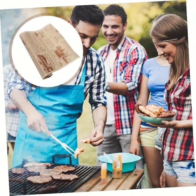 رول ورق زبدة حراري مضاد للاتصاق للمخبوزات مقاس 5 متر