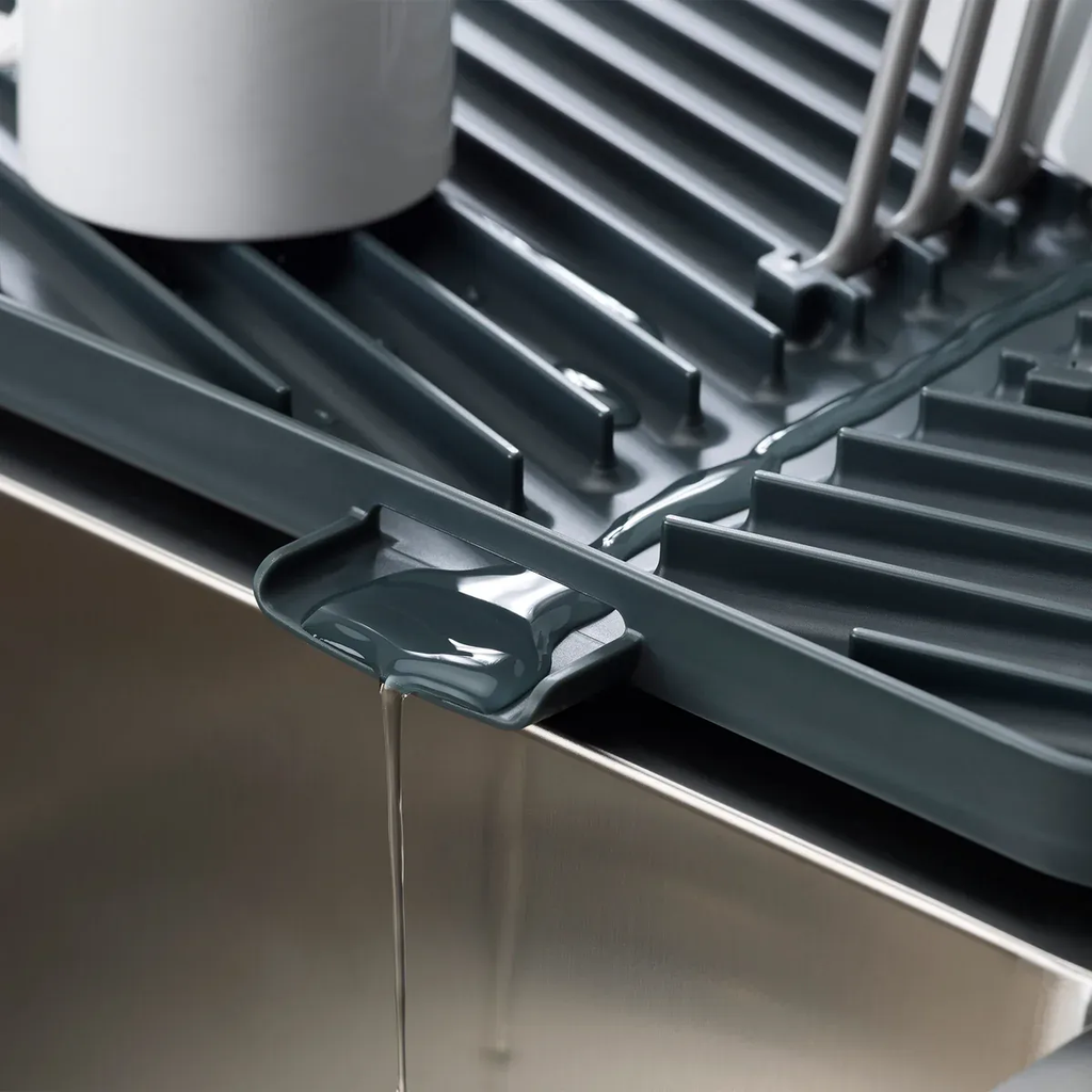 صفاية لحمل وتجفيف الأطباق والأكواب مع جزء قابل للطي