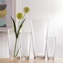 فازة زجاج شفاف بتصميم كوب مقاس 10 * 26 سم