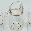 طقم  شربات زجاج 7 قطع لتقديم العصائر والمشروبات