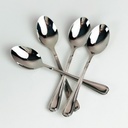 طقم معالق شاي استانلس ستيل 12 قطعة باللون الفضي