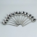 طقم معالق شاي استانلس ستيل 12 قطعة باللون الفضي