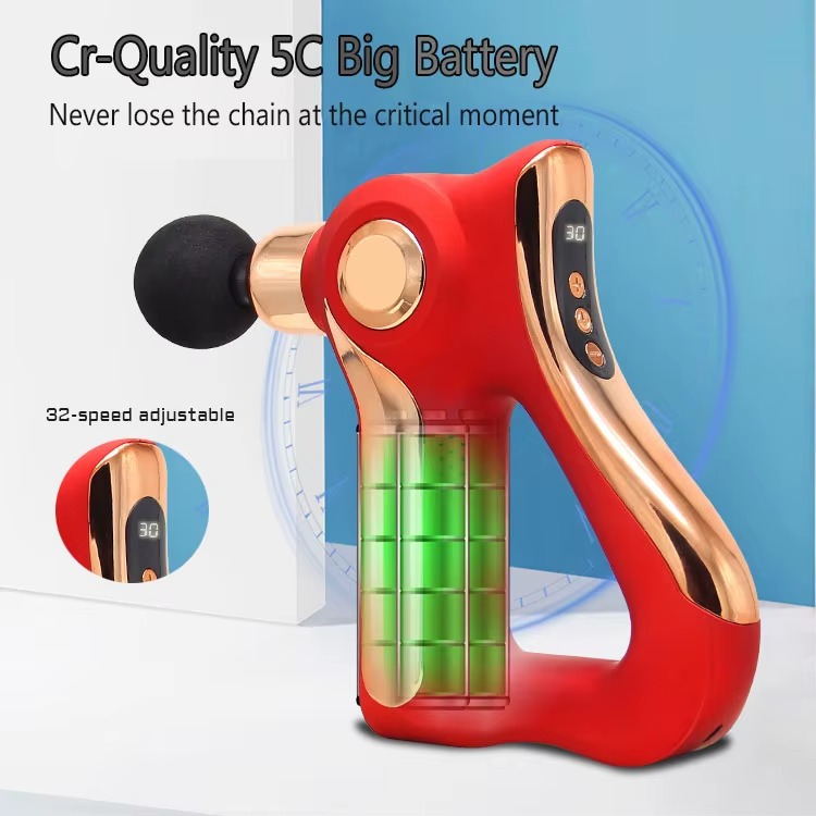 مسدس مساج للجسم ب 4 رؤوس مختلفة و 6 مستويات