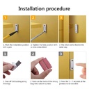 عرض 3 قفل أمان مغناطيسي للدرف والأبواب والأدراج والشبابيك معدن