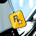 عرض 3 ميدالية تعلق علي مرايا السيارة بشكل روك ستار