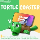 كوستر على شكل سلحفاة ثلاثية الأبعاد بتعبير مضحك عند وضع الكوب مع ستاند للموبايل