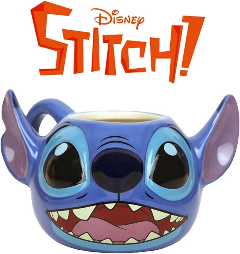 مج ستيتش سيراميك بتصميم ثري دي للشاي والنسكافيه والمشروبات الساخنة