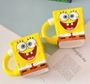 مج سيرامك بتصميم سبونج بوب ثري دي للشاي والنسكافيه والمشروبات الساخنة
