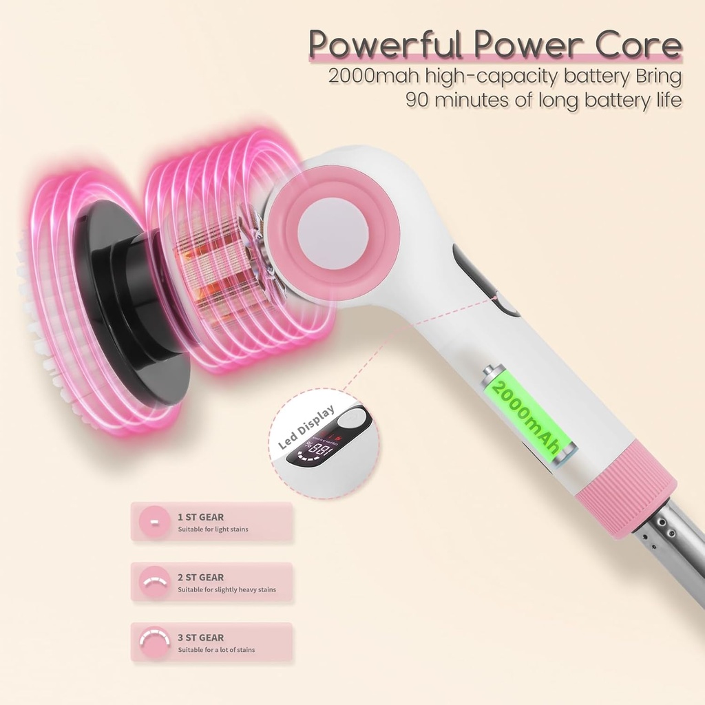 فرشاة كهربائية دوارة للتنظيف 11 * 1 متعددة الاستخدامات