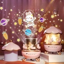 اباجورة مضيئة بأشكال مجسمة على شكل حديقة ألعاب قابلة للشحن