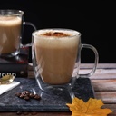 مج زجاج دبل شفاف 300 ملي ببلز من الداخل لشرب وتقديم العصائر والشاي