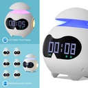 ساعة منبه بشاشة ليد مع اضاءة ليلية بتصميم روبوت
