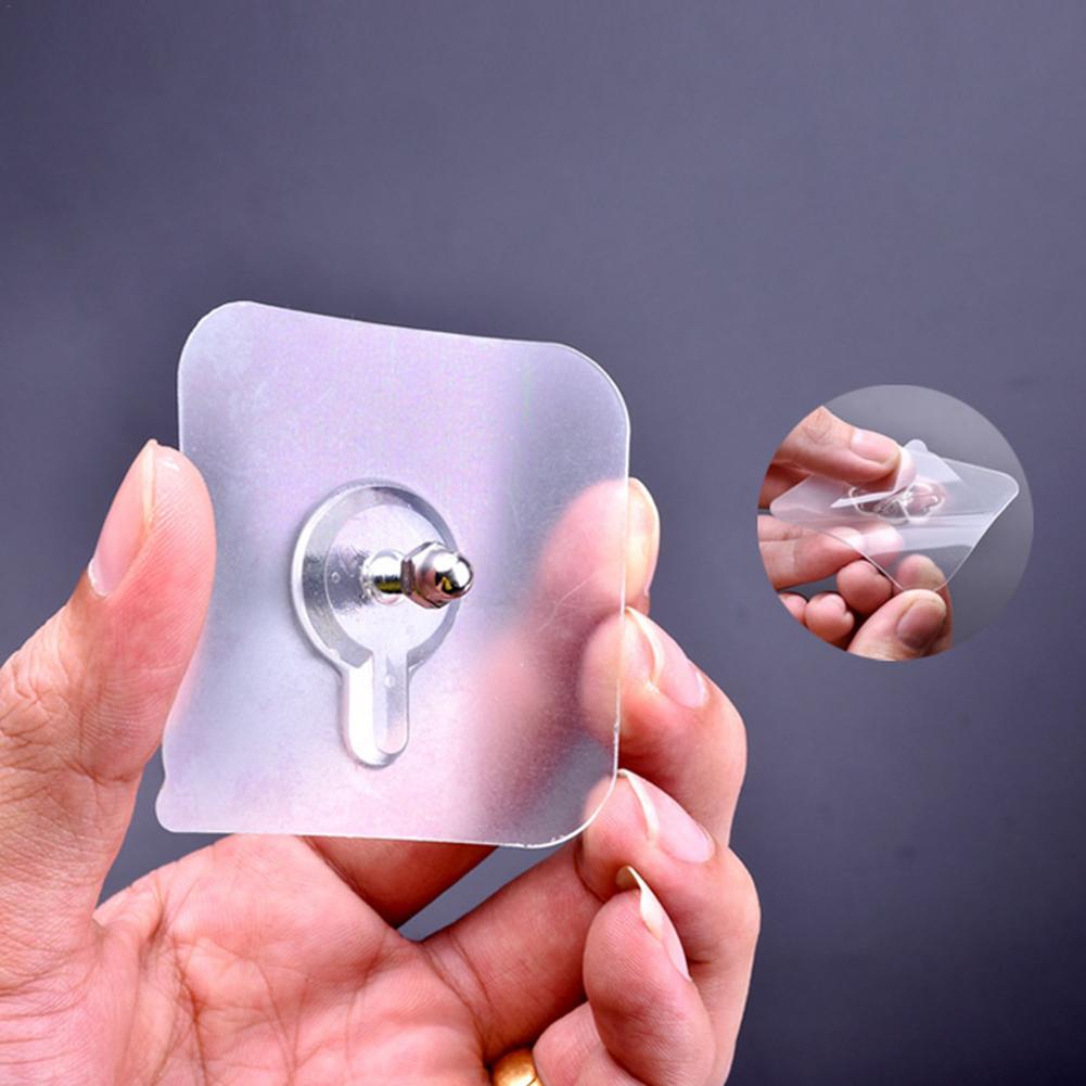 طقم  بديل للمسامير 4 قطع شفافة لتعليق أدوات الحمام والمطبخ