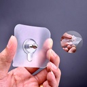 طقم  بديل للمسامير 4 قطع شفافة لتعليق أدوات الحمام والمطبخ