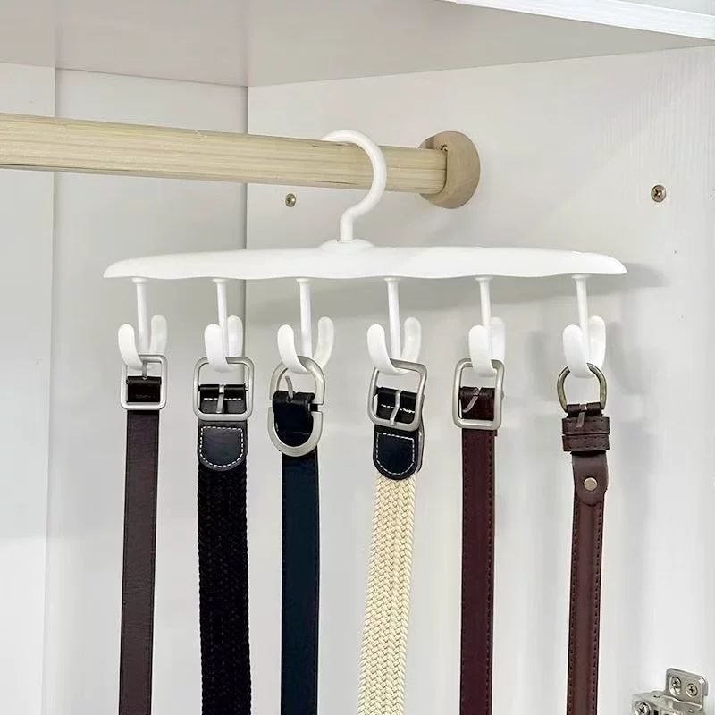 شماعة دولاب ب 6 هوك لتعليق الملابس الخفيفة والنشط والأحزمة