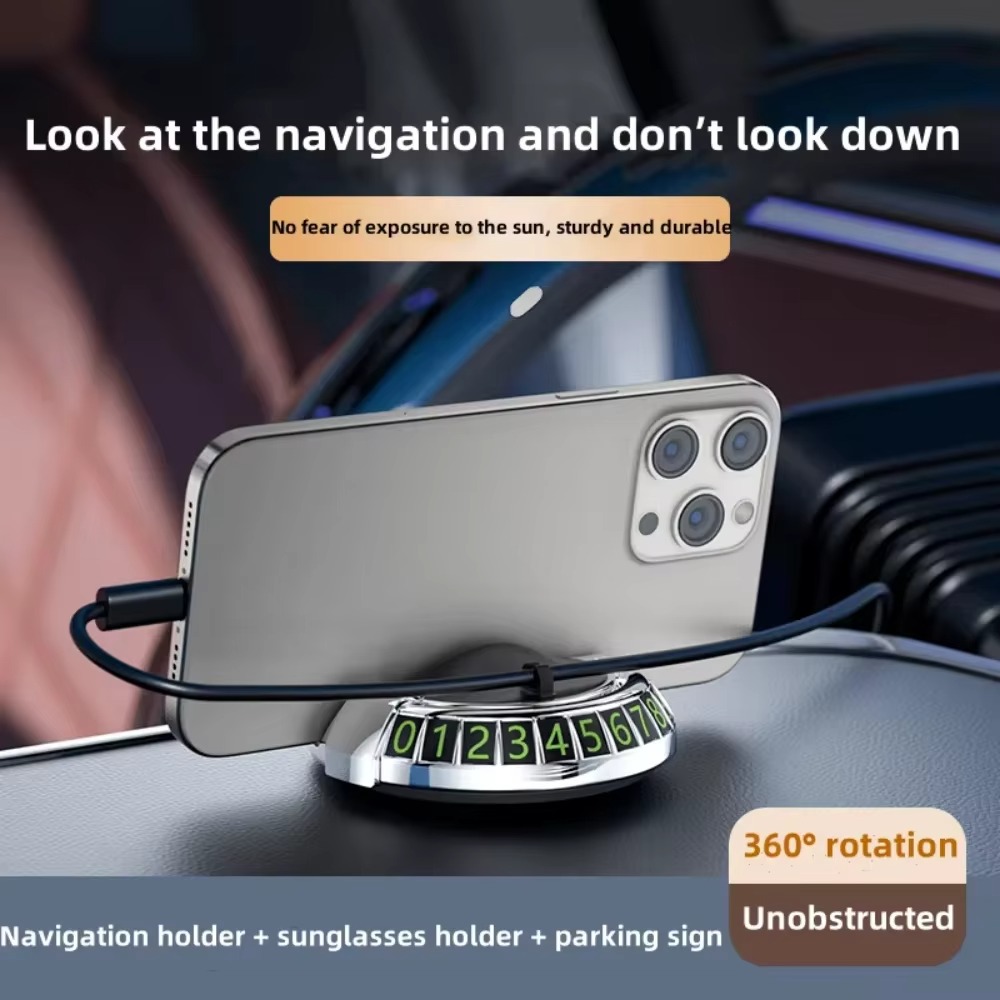 حامل موبايل لتابلوه السيارة مزود بدابل فيس قابل للدوران °360