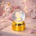 بلورة كريستال ثلاثية الابعاد بتصميمات مختلفة بقاعدة قابلة للفصل