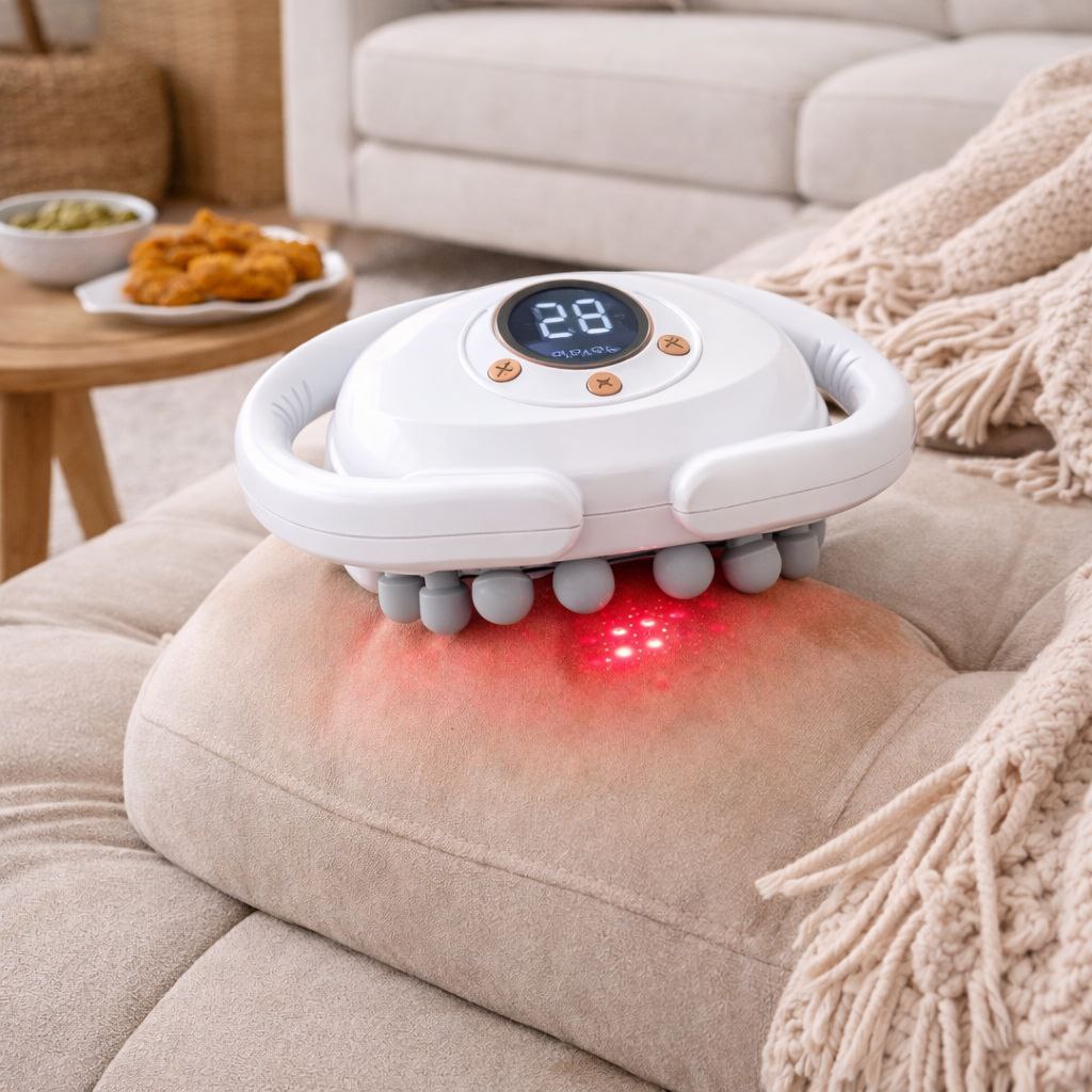 جهاز مساج كهربائي ديجيتال متعدد الرؤوس لتدليك العضلات