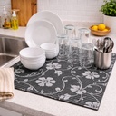 مفرش لتجفيف الاطباق والاواني والأكواب غير قابل للأنزلاق  قابل للطي لسهولة التخزين