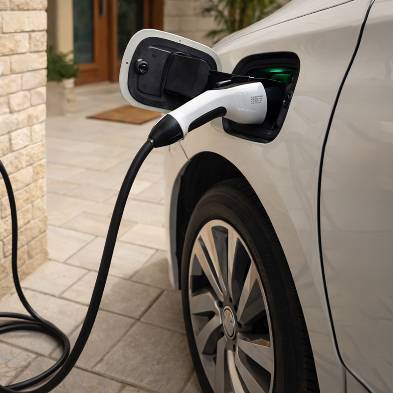 شاحن سيارة كهربائية 8-16اميبر بقدرة 3.5 كيلو واط  نوع 2 وكابل 5 متر