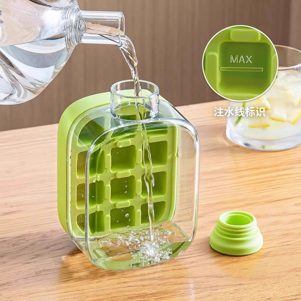 زجاجة مكعبات الثلج لشرب المياه المثلجة والعصائر الفريش بشاليموه 500 ملي