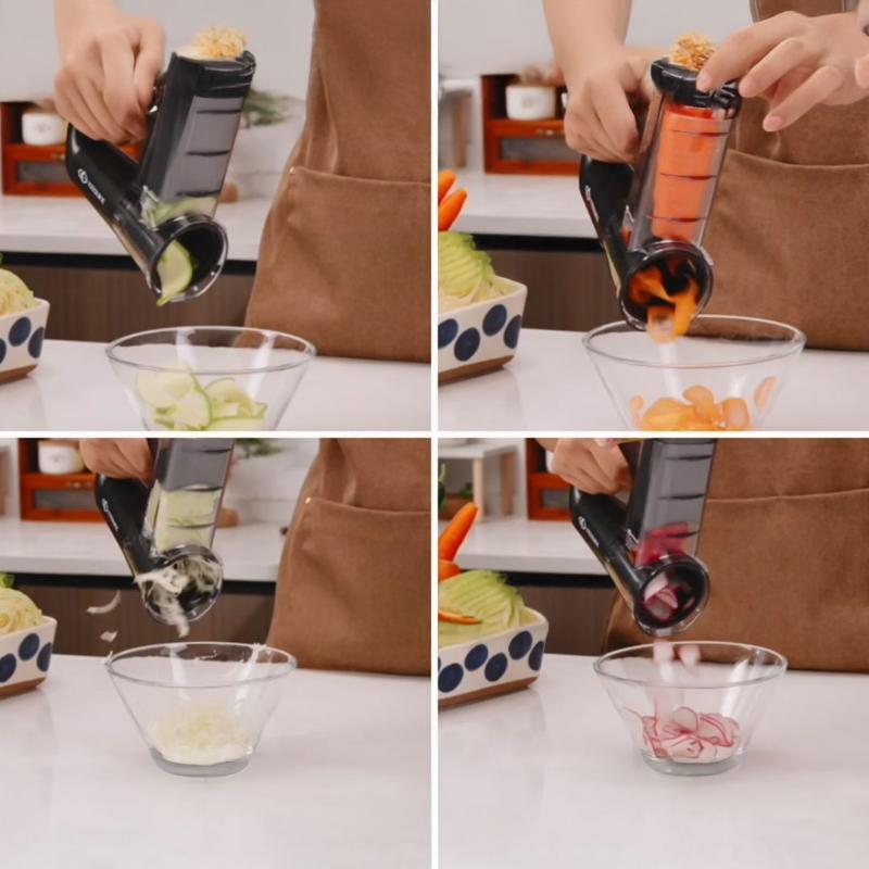 قطاعة ومبشرة لاسلكية للخضراوات والفواكه ب 3 شفرات