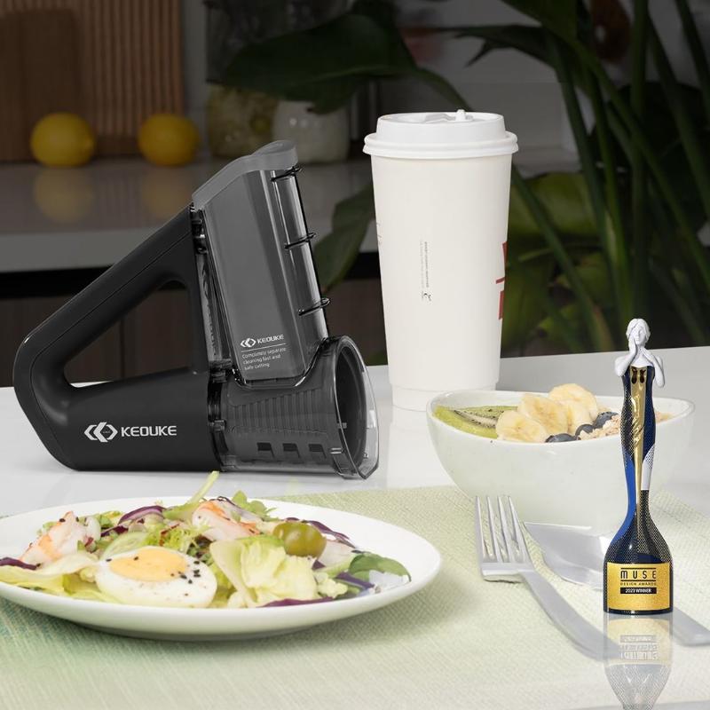 قطاعة ومبشرة لاسلكية للخضراوات والفواكه ب 3 شفرات