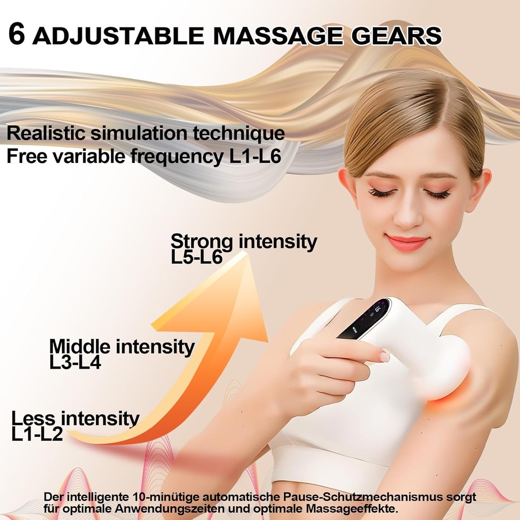 جهاز تدليك للسيلوليت بستة مستويات و 5 رؤوس تدليك قابلة للتبديل و 3 اوضاع للتشغيل بتقنية الثري دي