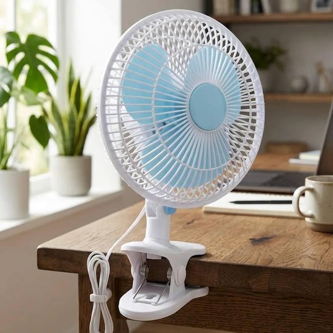 مروحة كهرباء ميني بمشبك للمكتب والمنزل بسرعات مختلفة